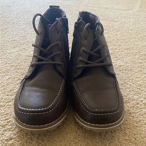 Boy’s Brown Leather Boots Children’s Place Size 5